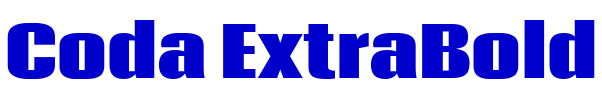 Coda ExtraBold フォント
